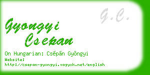 gyongyi csepan business card